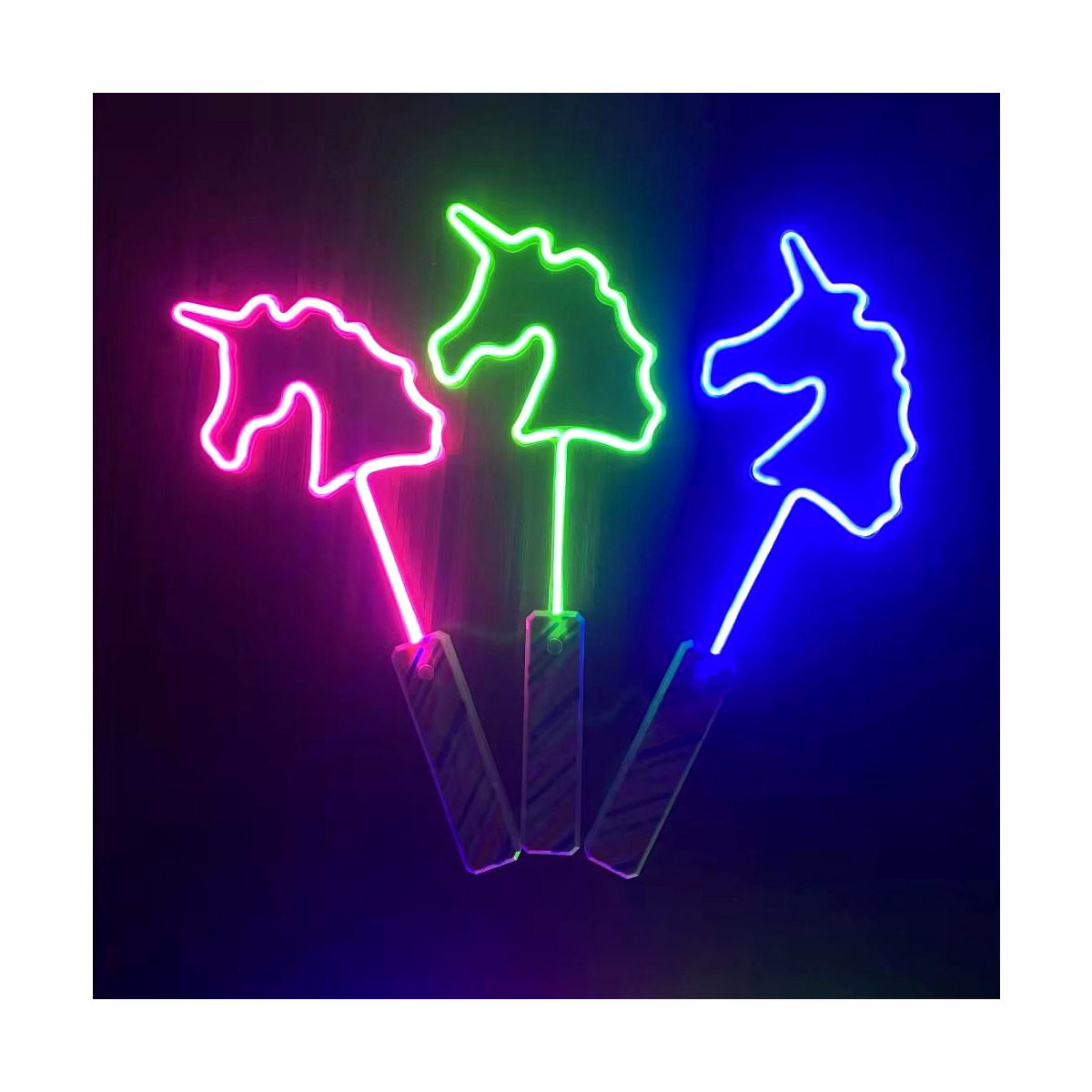 Neon Unicorn Wand Trio