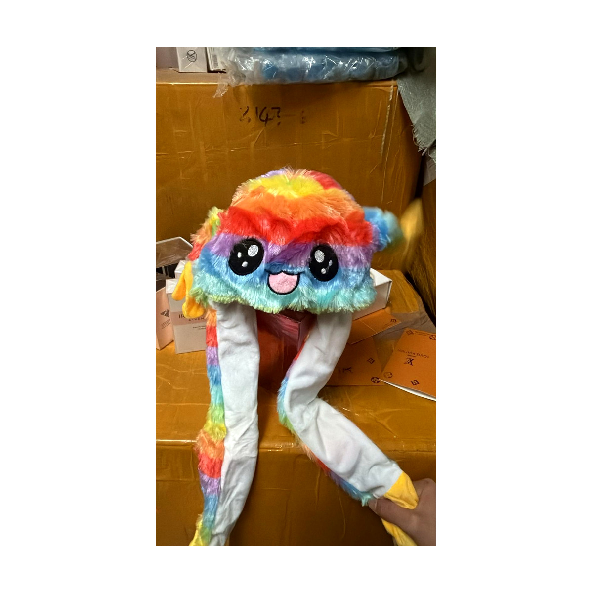 Rainbow Cat Flop Hat