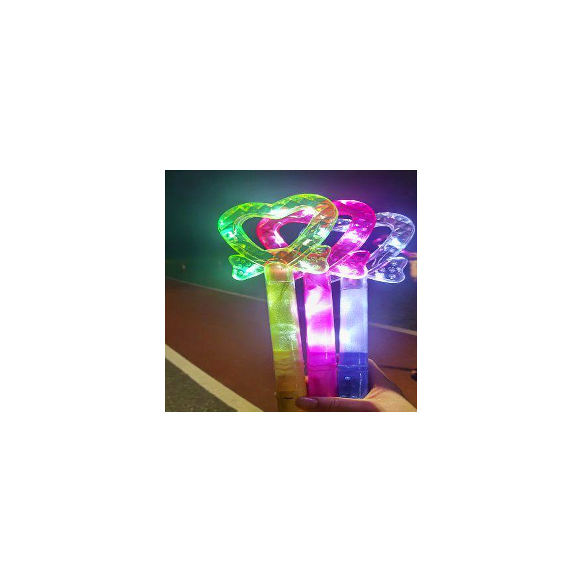 Rainbow Heart Glow Sticks