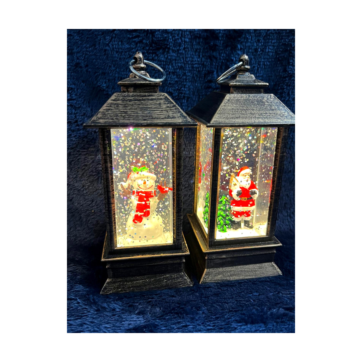 Santa Glow Lantern Pair