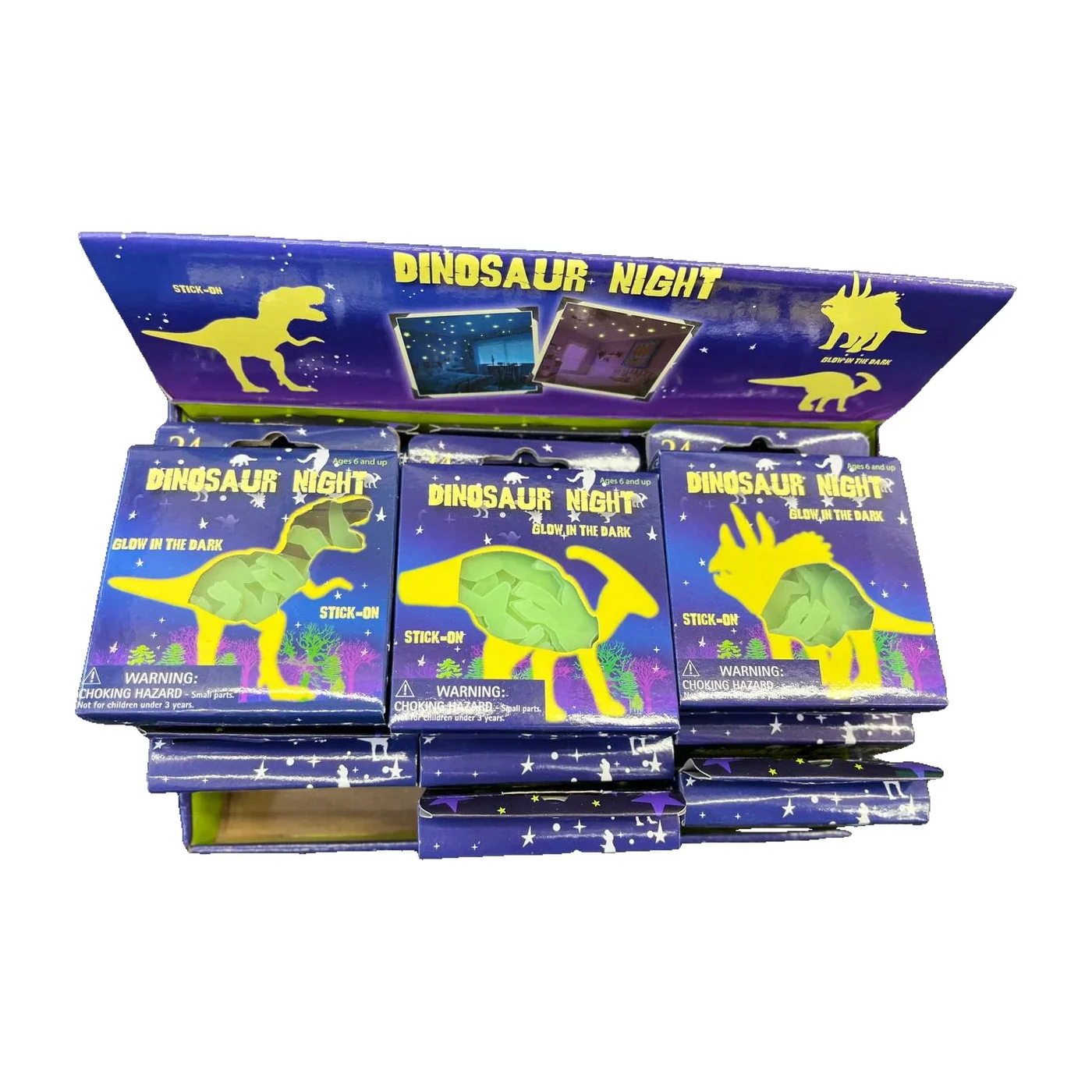 Glow in the Dark Room Stickers Stars, Dinosaur & Unicorn