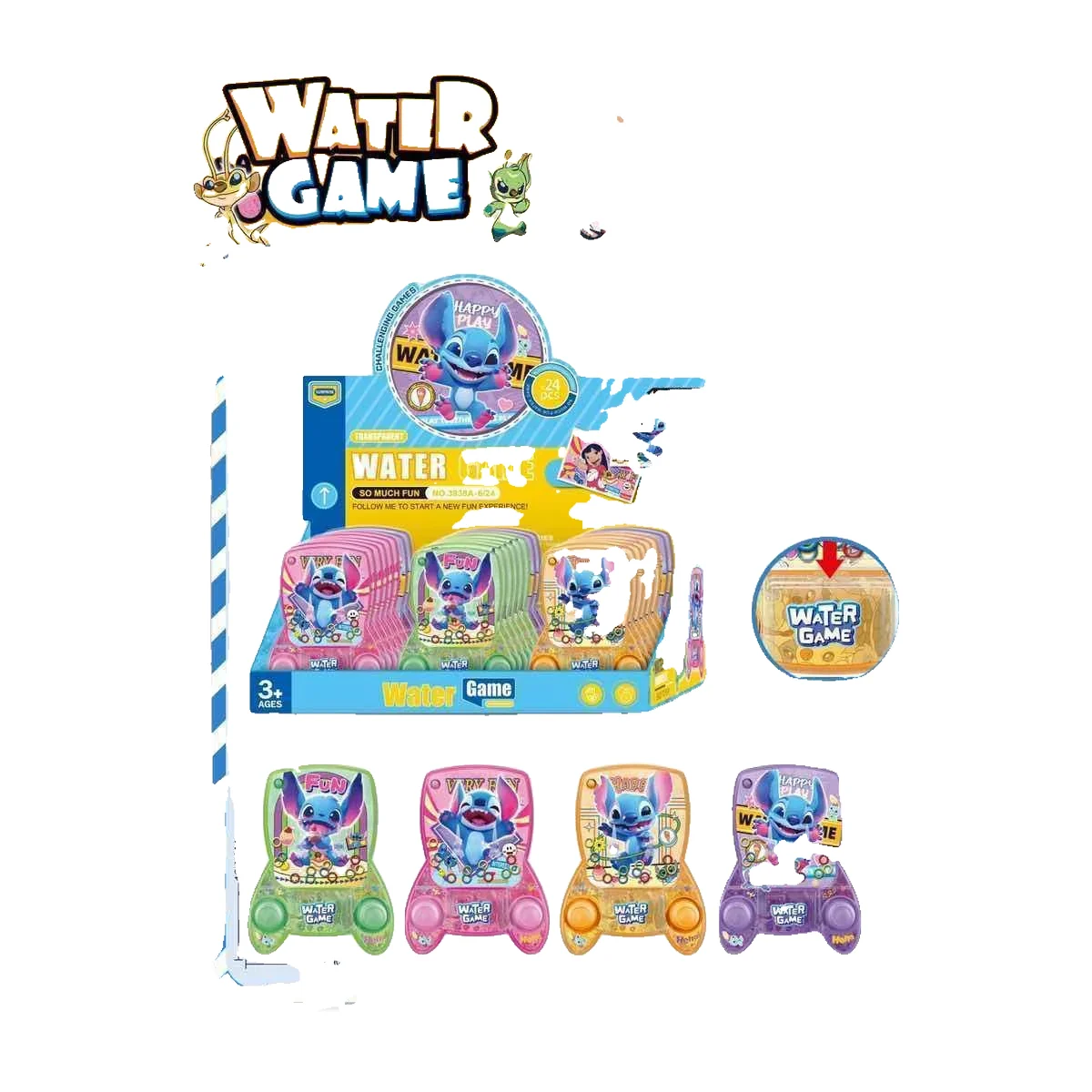 Shape of Big Size Water Game in Stitch and Spider Man